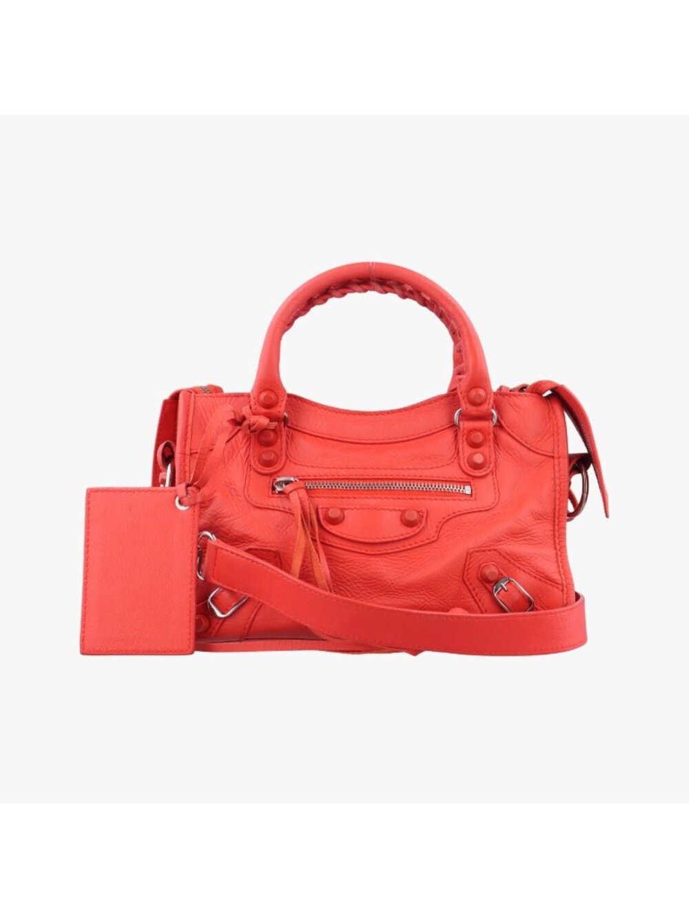 Balenciaga Electric Perforated Motorcycle Le City Orange Red